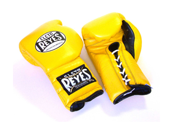Cleto Reyes 12oz Lace Up Pro Sparring Training Gloves - Yellow